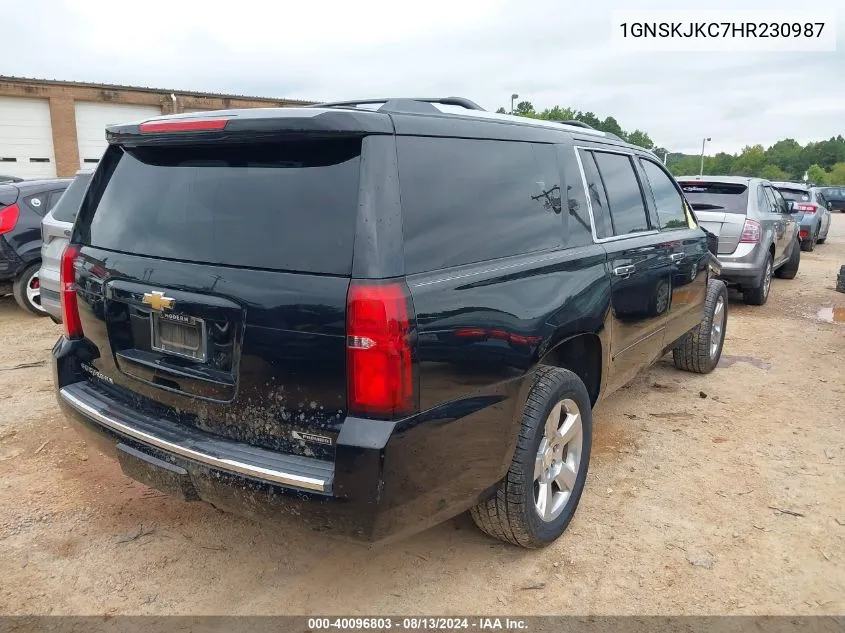 2017 Chevrolet Suburban Premier VIN: 1GNSKJKC7HR230987 Lot: 40096803