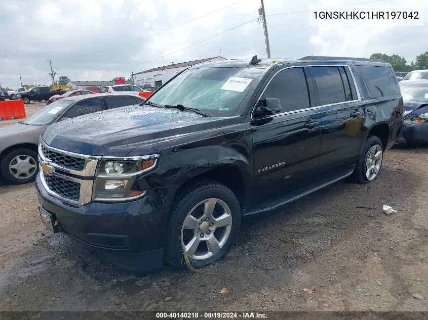 2017 Chevrolet Suburban Lt VIN: 1GNSKHKC1HR197042 Lot: 40140218