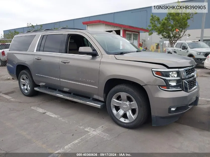 2017 Chevrolet Suburban Lt VIN: 1GNSKHKCXHR390905 Lot: 40360636