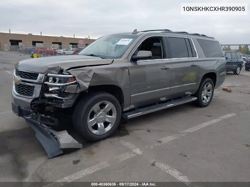 2017 Chevrolet Suburban Lt VIN: 1GNSKHKCXHR390905 Lot: 40360636