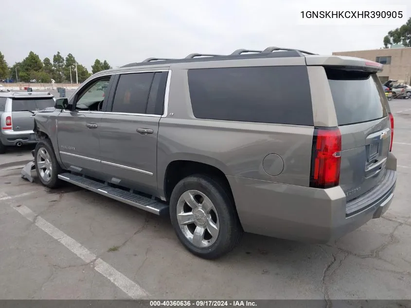 2017 Chevrolet Suburban Lt VIN: 1GNSKHKCXHR390905 Lot: 40360636