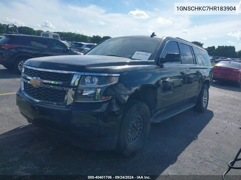 2017 Chevrolet Suburban Lt VIN: 1GNSCHKC7HR183904 Lot: 40401706