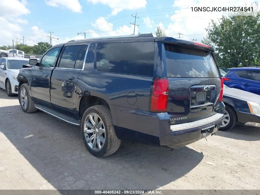 2017 Chevrolet Suburban Premier VIN: 1GNSCJKC4HR274541 Lot: 40405242