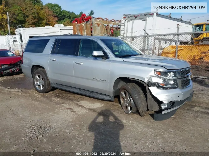 2017 Chevrolet Suburban Lt VIN: 1GNSKHKCXHR294109 Lot: 40411062