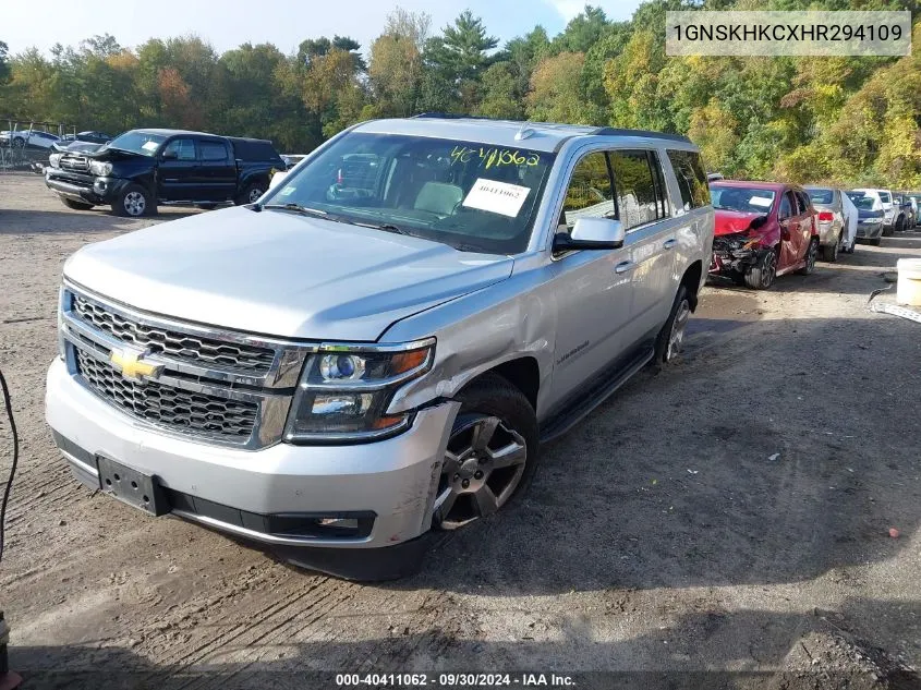 2017 Chevrolet Suburban Lt VIN: 1GNSKHKCXHR294109 Lot: 40411062