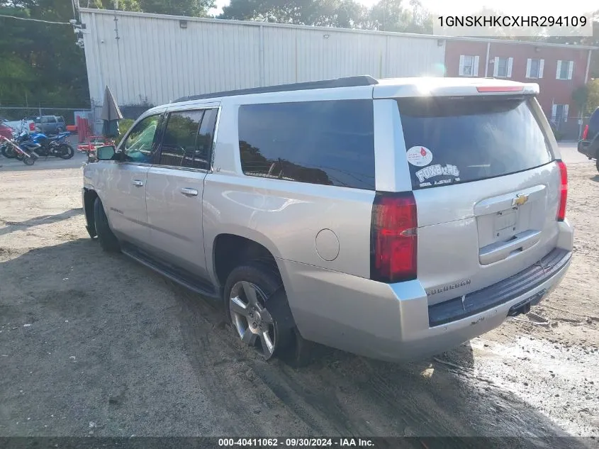 2017 Chevrolet Suburban Lt VIN: 1GNSKHKCXHR294109 Lot: 40411062