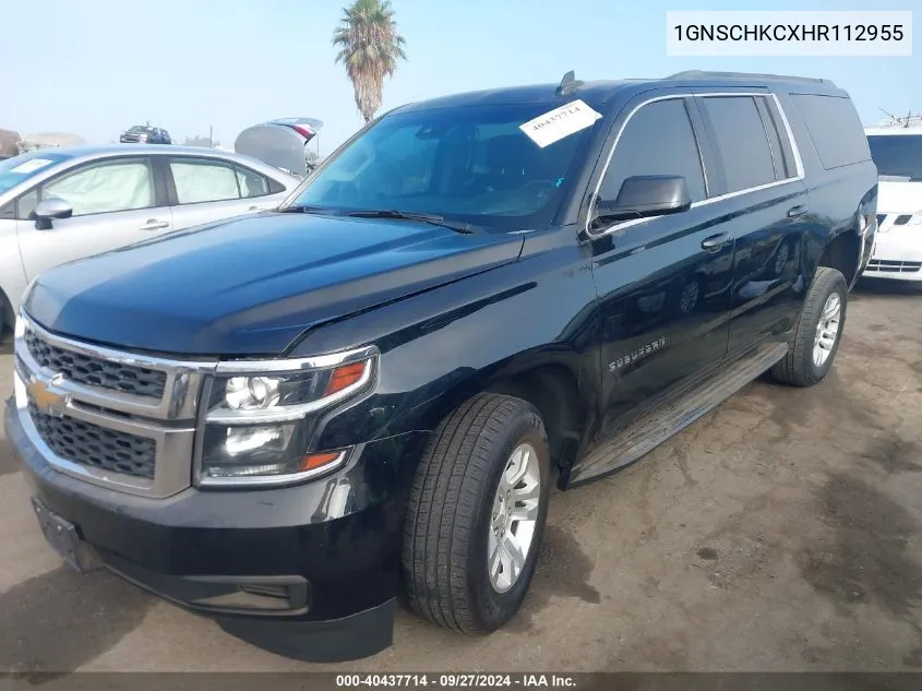 1GNSCHKCXHR112955 2017 Chevrolet Suburban Lt