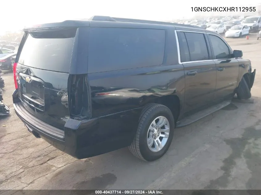 2017 Chevrolet Suburban Lt VIN: 1GNSCHKCXHR112955 Lot: 40437714