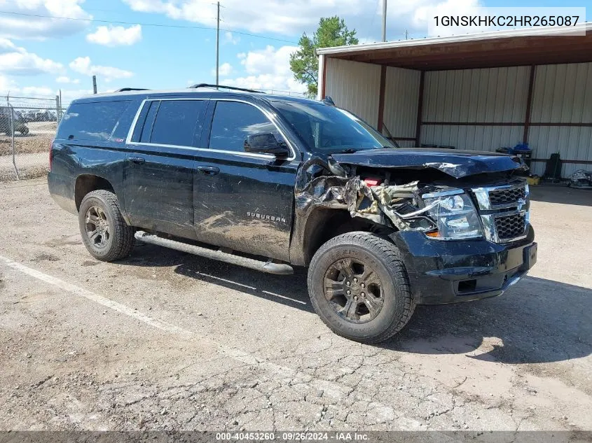 1GNSKHKC2HR265087 2017 Chevrolet Suburban Lt