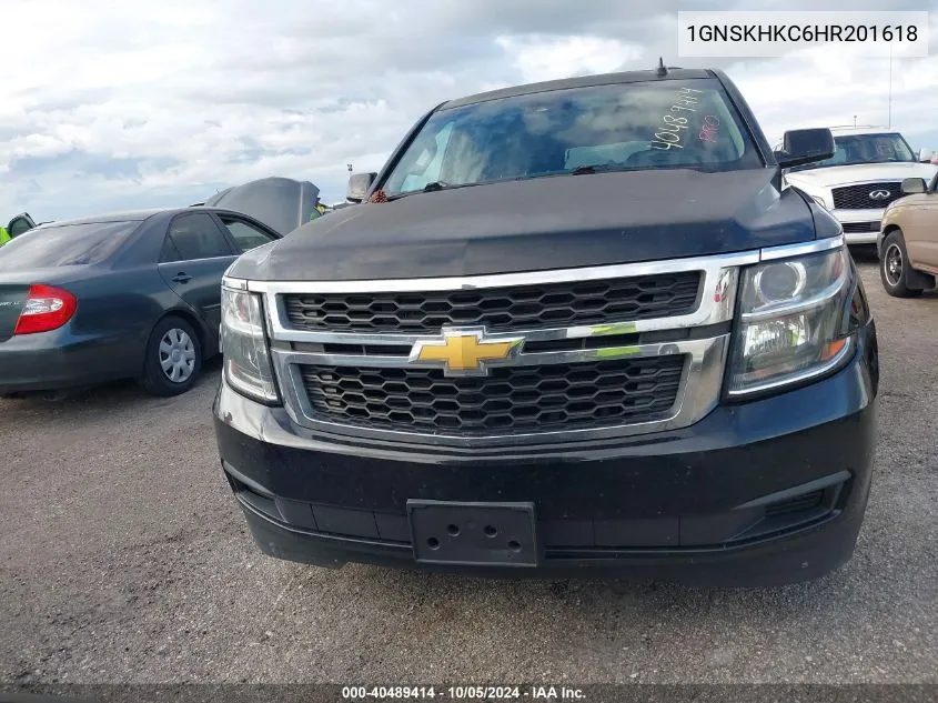 2017 Chevrolet Suburban K1500 Lt VIN: 1GNSKHKC6HR201618 Lot: 40489414