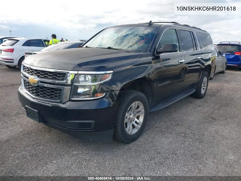 2017 Chevrolet Suburban K1500 Lt VIN: 1GNSKHKC6HR201618 Lot: 40489414