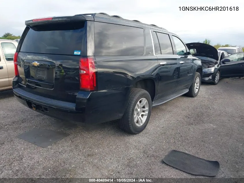 2017 Chevrolet Suburban K1500 Lt VIN: 1GNSKHKC6HR201618 Lot: 40489414