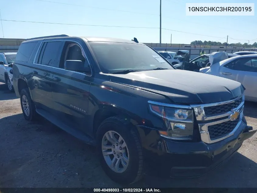 2017 Chevrolet Suburban Lt VIN: 1GNSCHKC3HR200195 Lot: 40498003