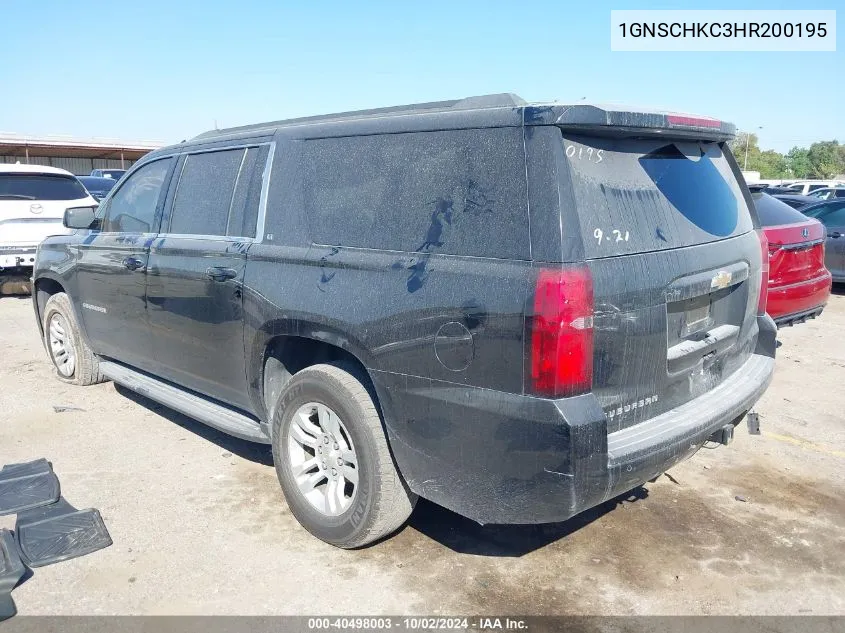 2017 Chevrolet Suburban Lt VIN: 1GNSCHKC3HR200195 Lot: 40498003