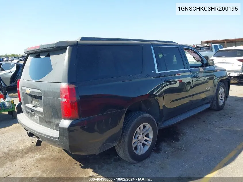 2017 Chevrolet Suburban Lt VIN: 1GNSCHKC3HR200195 Lot: 40498003