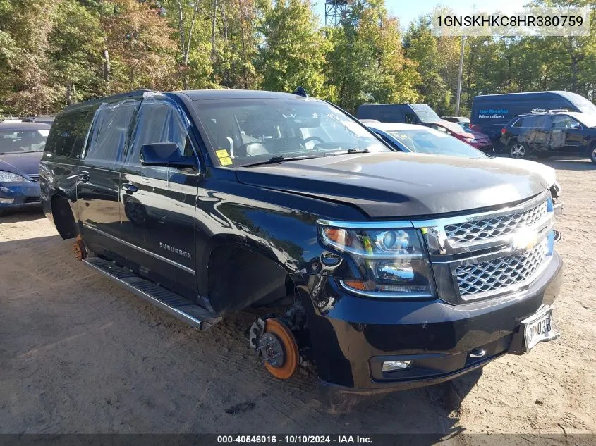 2017 Chevrolet Suburban Lt VIN: 1GNSKHKC8HR380759 Lot: 40546016