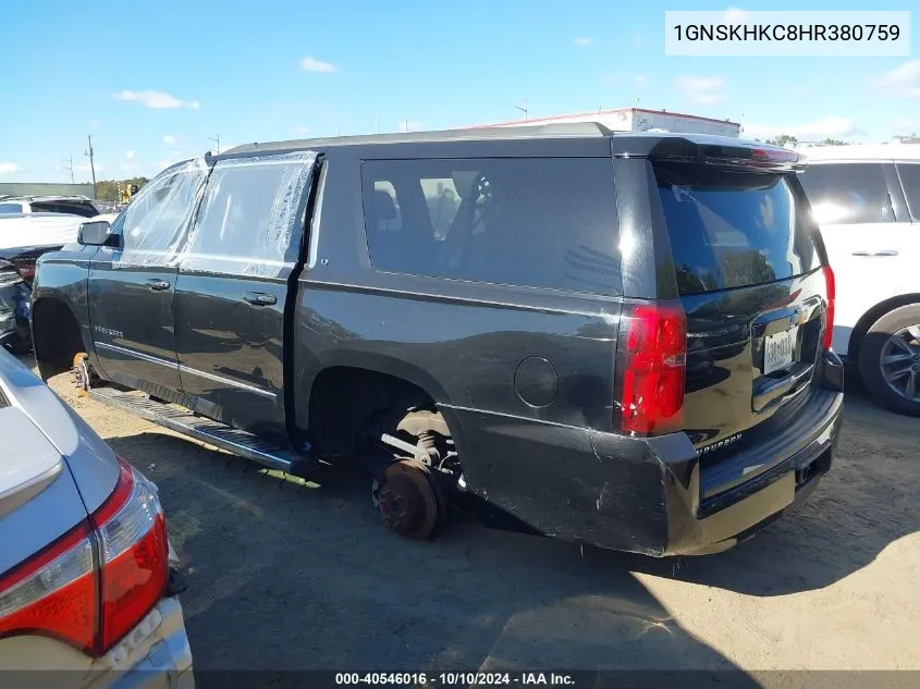 2017 Chevrolet Suburban Lt VIN: 1GNSKHKC8HR380759 Lot: 40546016