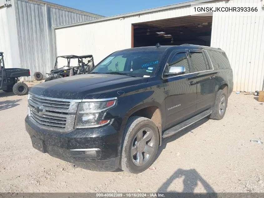 2017 Chevrolet Suburban Premier VIN: 1GNSKJKC0HR393366 Lot: 40562389