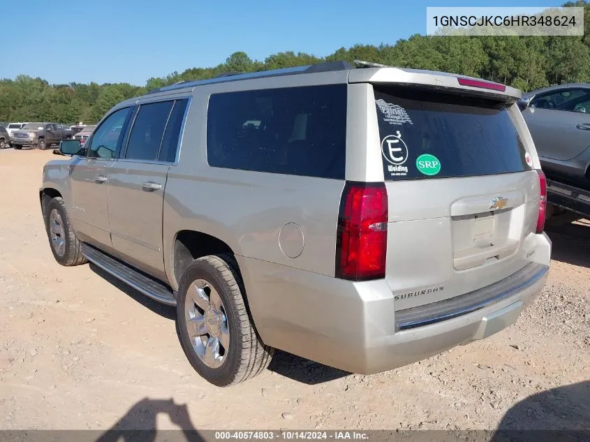 2017 Chevrolet Suburban Premier VIN: 1GNSCJKC6HR348624 Lot: 40574803