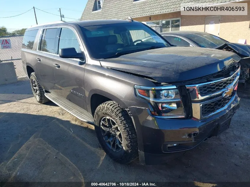 2017 Chevrolet Suburban Lt VIN: 1GNSKHKC0HR406593 Lot: 40642706