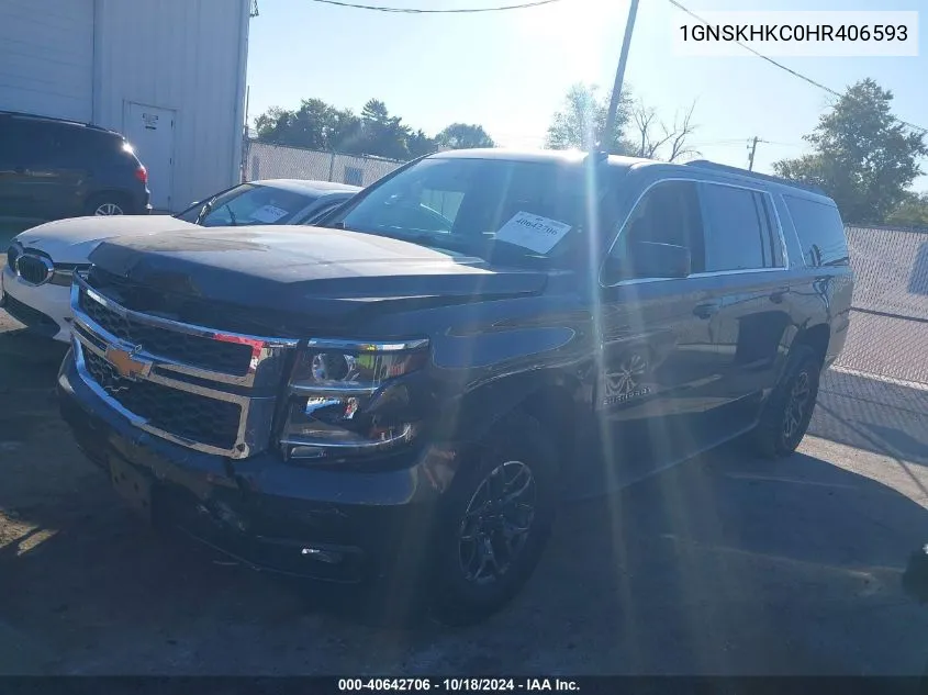 2017 Chevrolet Suburban Lt VIN: 1GNSKHKC0HR406593 Lot: 40642706