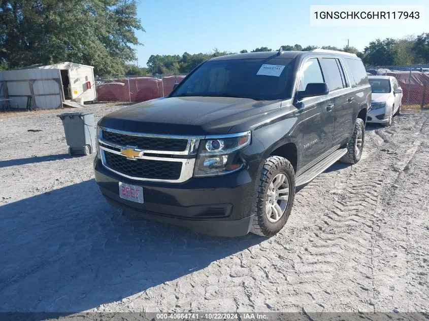 2017 Chevrolet Suburban Lt VIN: 1GNSCHKC6HR117943 Lot: 40664741