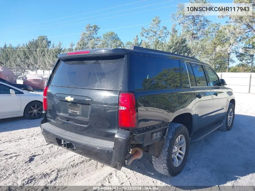 2017 Chevrolet Suburban Lt VIN: 1GNSCHKC6HR117943 Lot: 40664741