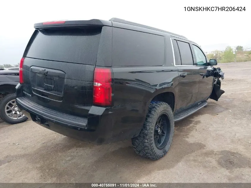 2017 Chevrolet Suburban Lt VIN: 1GNSKHKC7HR206424 Lot: 40755091