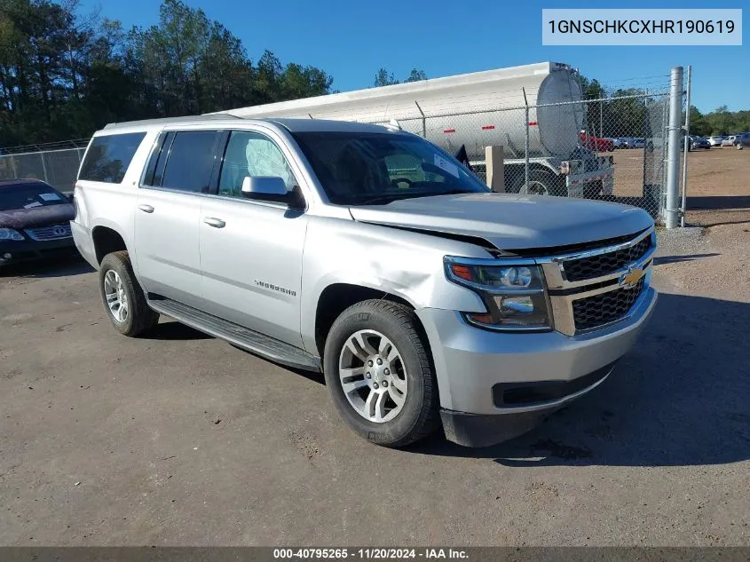 2017 Chevrolet Suburban Lt VIN: 1GNSCHKCXHR190619 Lot: 40795265