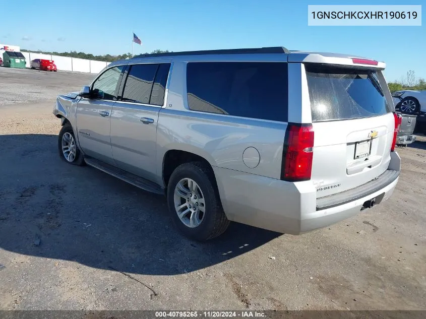 2017 Chevrolet Suburban Lt VIN: 1GNSCHKCXHR190619 Lot: 40795265