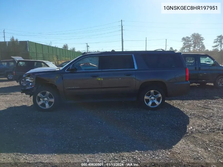 2017 Chevrolet Suburban Ls VIN: 1GNSKGEC8HR197951 Lot: 40830501