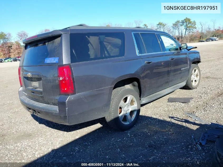 2017 Chevrolet Suburban Ls VIN: 1GNSKGEC8HR197951 Lot: 40830501