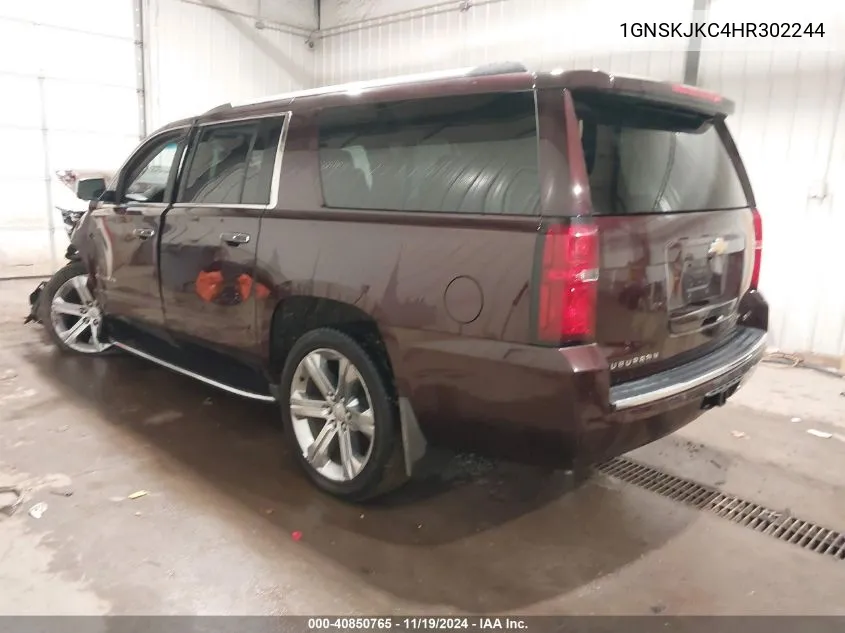 2017 Chevrolet Suburban Premier VIN: 1GNSKJKC4HR302244 Lot: 40850765