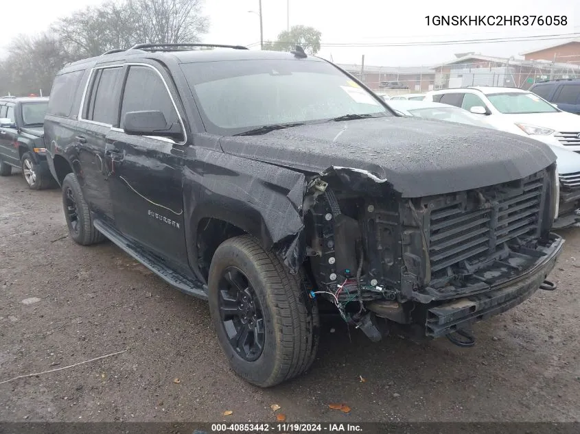 2017 Chevrolet Suburban Lt VIN: 1GNSKHKC2HR376058 Lot: 40853442