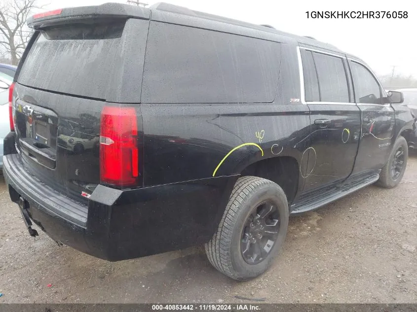 2017 Chevrolet Suburban Lt VIN: 1GNSKHKC2HR376058 Lot: 40853442