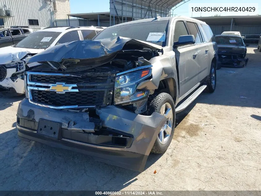 2017 Chevrolet Suburban Lt VIN: 1GNSCHKC4HR240429 Lot: 40860032