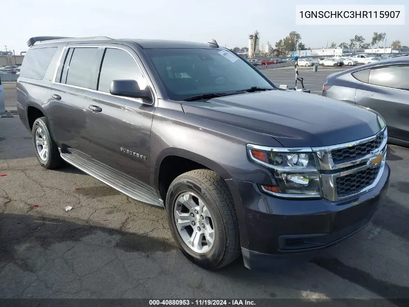 2017 Chevrolet Suburban Lt VIN: 1GNSCHKC3HR115907 Lot: 40880953