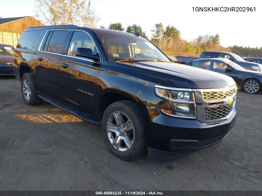 2017 Chevrolet Suburban Lt VIN: 1GNSKHKC2HR202961 Lot: 40893235