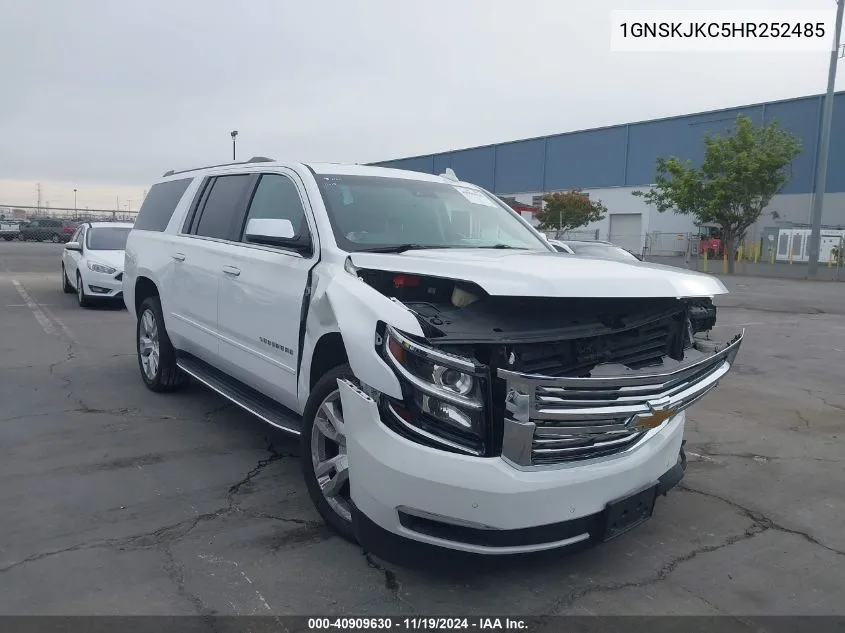 2017 Chevrolet Suburban Premier VIN: 1GNSKJKC5HR252485 Lot: 40909630