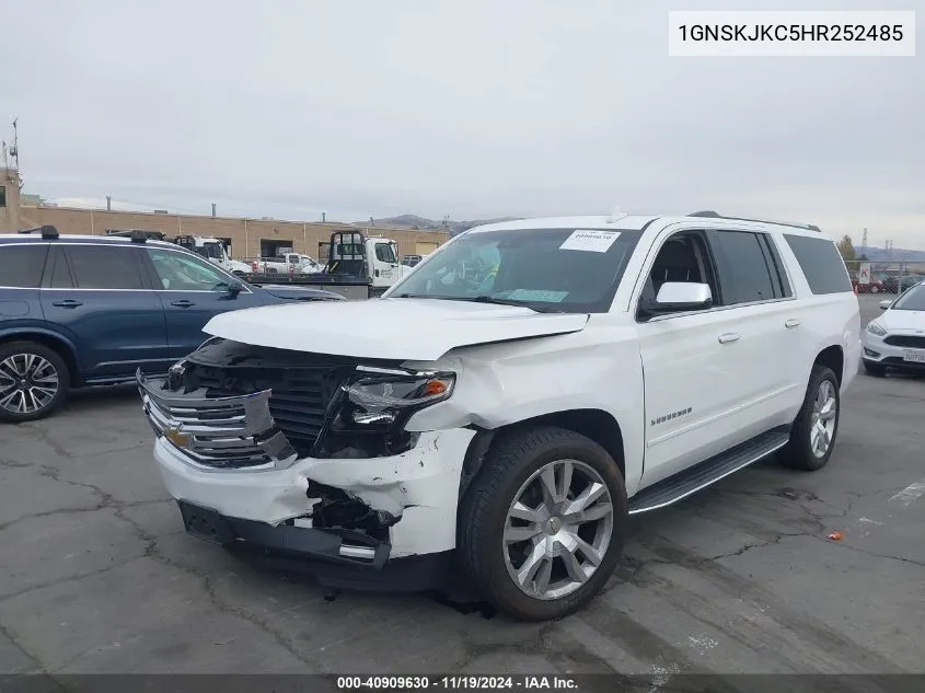 2017 Chevrolet Suburban Premier VIN: 1GNSKJKC5HR252485 Lot: 40909630