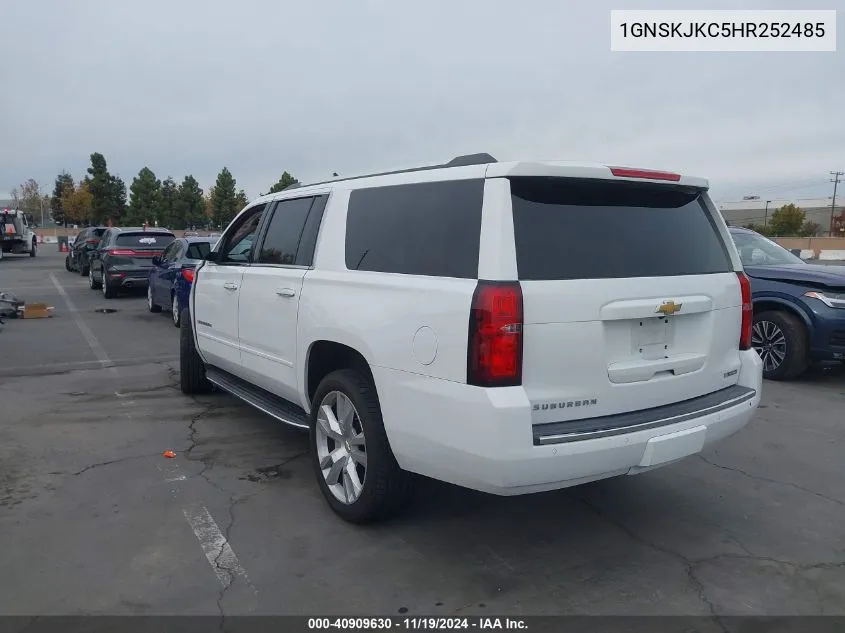 2017 Chevrolet Suburban Premier VIN: 1GNSKJKC5HR252485 Lot: 40909630