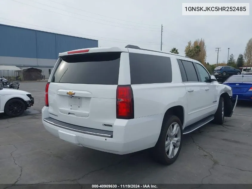 2017 Chevrolet Suburban Premier VIN: 1GNSKJKC5HR252485 Lot: 40909630