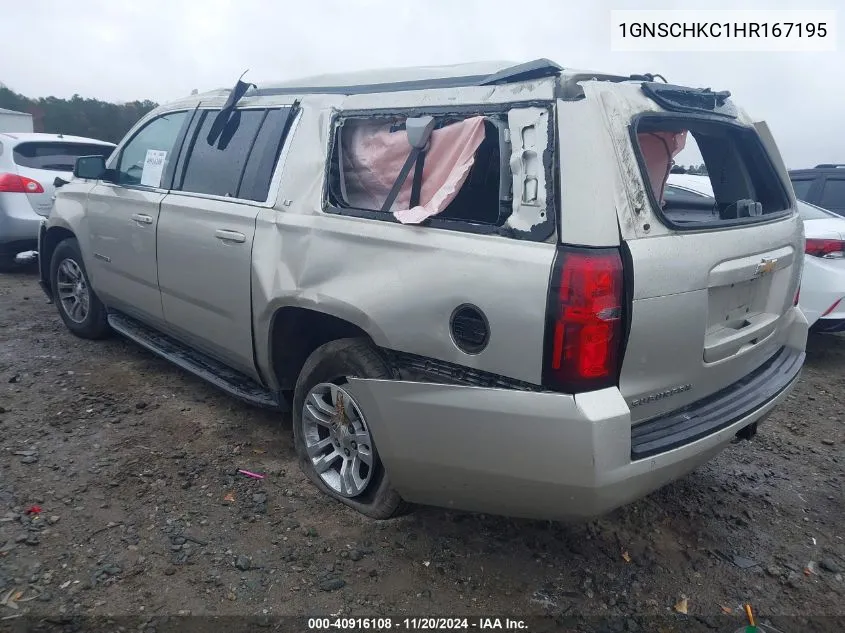 2017 Chevrolet Suburban Lt VIN: 1GNSCHKC1HR167195 Lot: 40916108