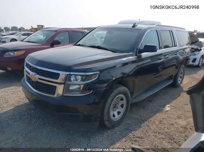 2018 Chevrolet Suburban VIN: 1GNSKGKC6JR240998 Lot: 12082915