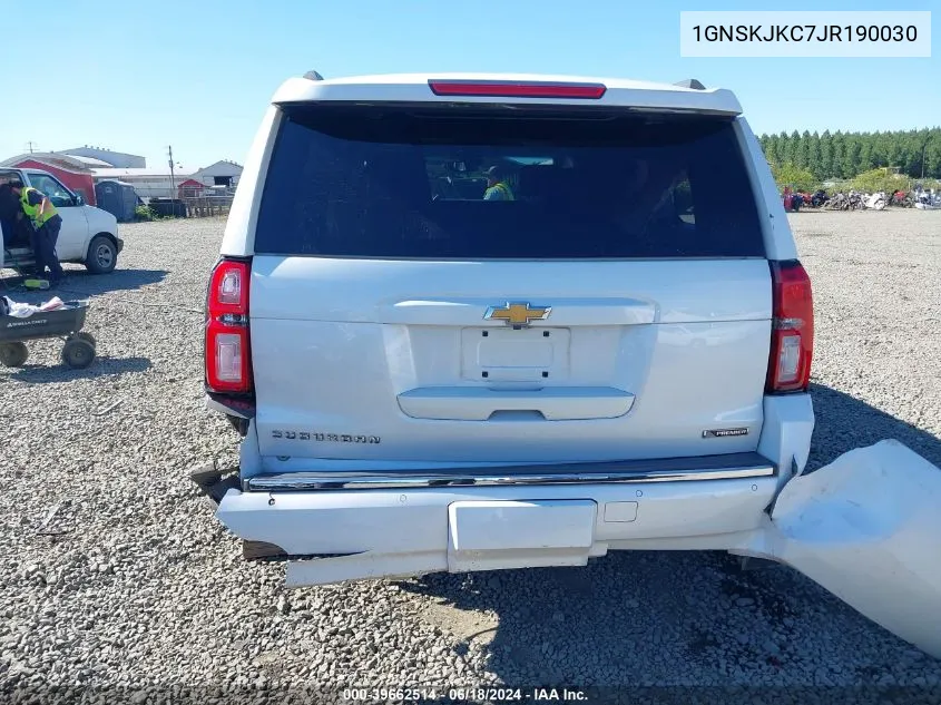 2018 Chevrolet Suburban Premier VIN: 1GNSKJKC7JR190030 Lot: 39662514