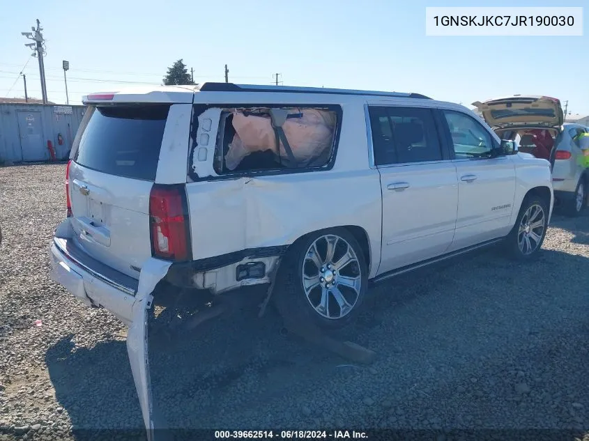 2018 Chevrolet Suburban Premier VIN: 1GNSKJKC7JR190030 Lot: 39662514