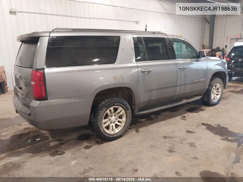 2018 Chevrolet Suburban Commercial Fleet VIN: 1GNSKKEC4JR198636 Lot: 40015119