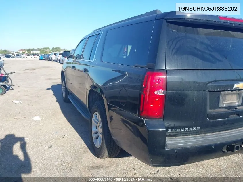 2018 Chevrolet Suburban Lt VIN: 1GNSCHKC5JR335202 Lot: 40089140