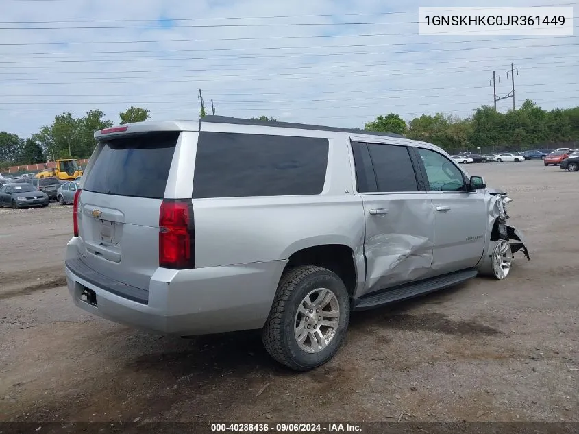 1GNSKHKC0JR361449 2018 Chevrolet Suburban Lt