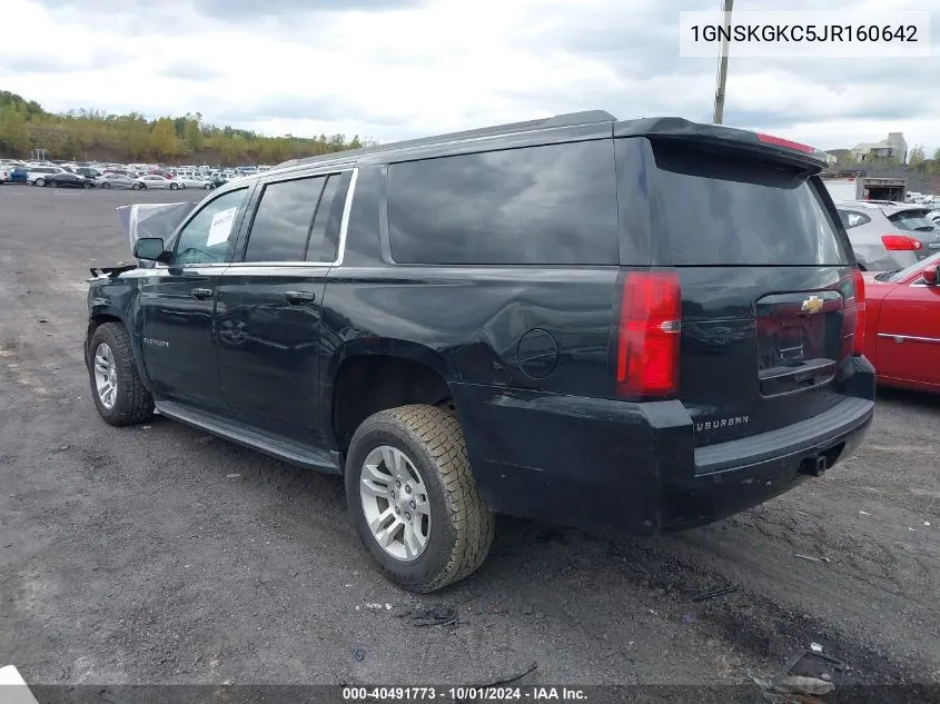 2018 Chevrolet Suburban Ls VIN: 1GNSKGKC5JR160642 Lot: 40491773